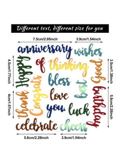 Patelai 16 Pieces Cutting Dies Word Dies For Card Making Celebration Embossing Script Die Stencils For Diy Scrapbook Card Making Supplies (Charming Style)  - Image 2