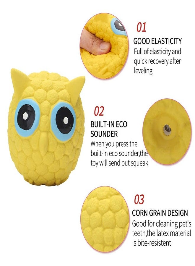 DOGTOWN Non-Toxic Soft Latex Interactive Training Fetch and Play Squeaky Owl Bouncing and Floating Chew Toy for Puppy and Dogs (Small) - Image 2