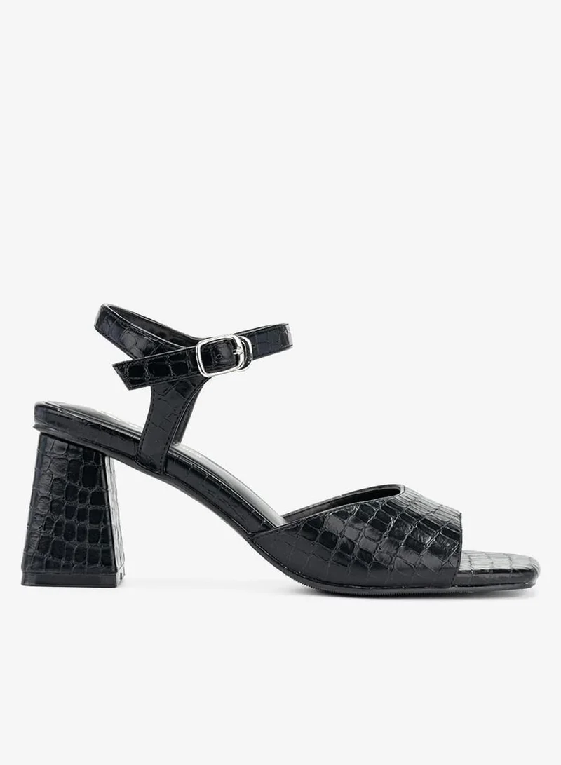 Bata Comfit Block Heel Sandals with Adjustable Ankle Strap