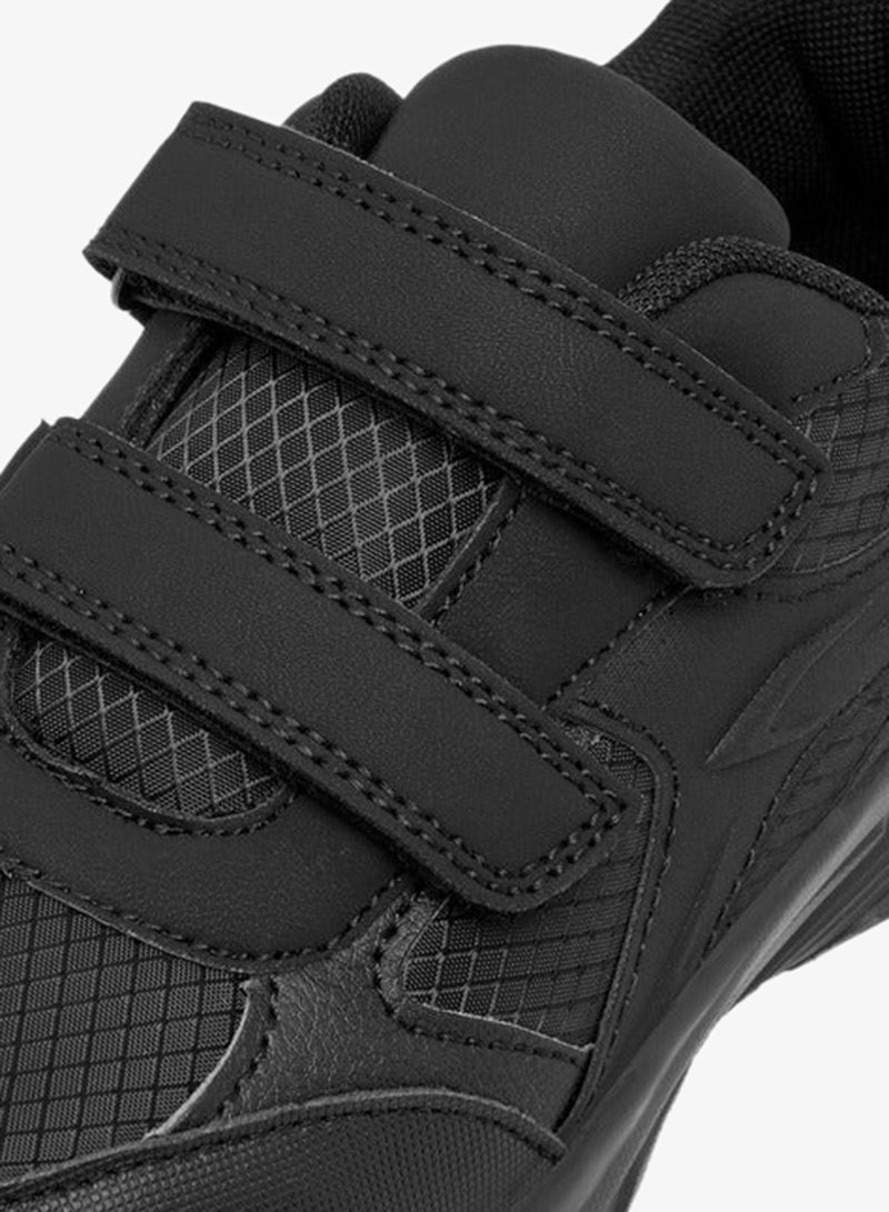 Dash Unisex Panelled School Shoes with Hook and Loop Closure - Image 4