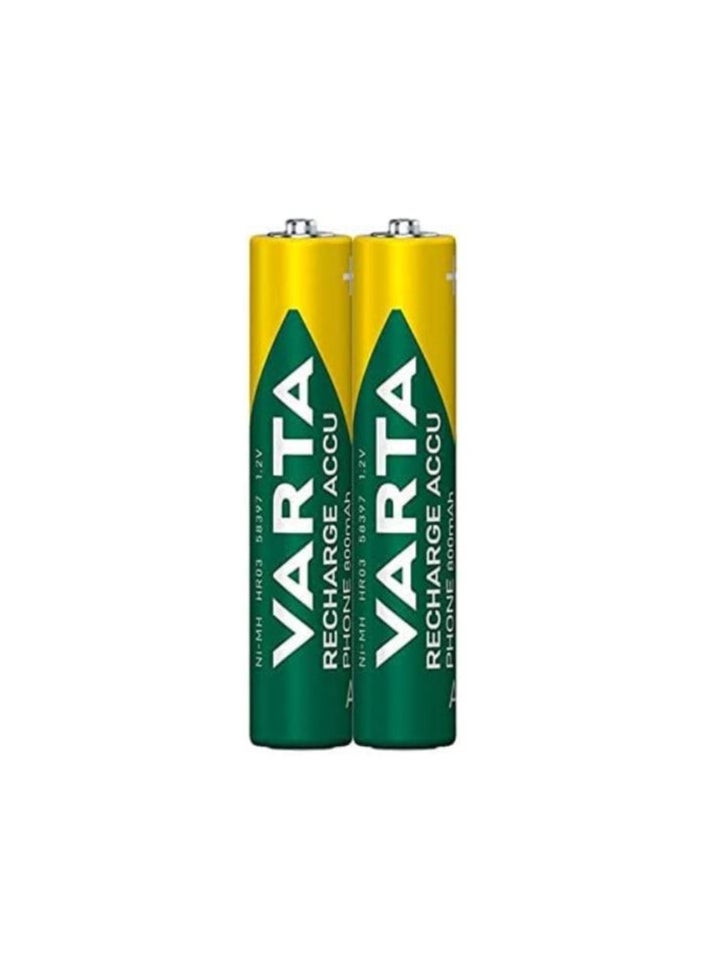 Battery Recharge Accu power AAA Micro Ni-Mh Rechargeable Battery (1 pack of 2 batteries, 800 mAh) - pzsku/ZF96A5D2099D0F80AA450Z/45/_/1699191973/b6b0af99-9dba-4eda-8ab9-b61ec3a0decb