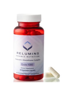 RELUMINS L Glutathione Supplement Complex - Reduced Glutathione 1000Mg Complex With Alpha Lipoic Acid & Rose Hips Glutathione Capsules For Nourished, Smoother & Brighter Skin, 60 Capsules  - Image 1