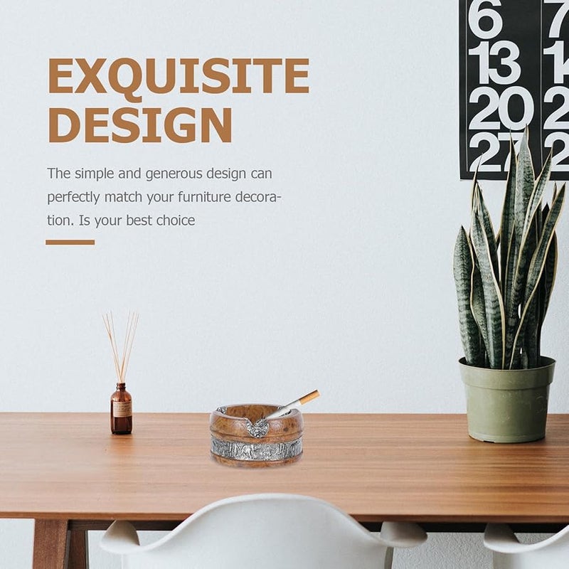 صينية رماد خشب المانجو على شكل فيل، صينية ديكور، حاوية مكتبية كلاسيكية، زينة للمنزل والمكتب - Image 4