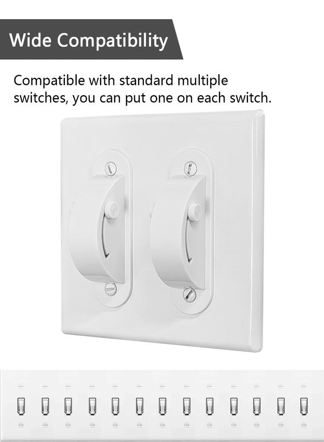 ILIVABLE حماية مفتاح الضوء، أغطية مفاتيح ضوء مغلقة بالكامل من ILIVABLE لحماية الأضواء أو الدوائر من التشغيل أو الإيقاف عن طريق الأطفال والبالغين (أبيض، عبوة 2)  - Image 4
