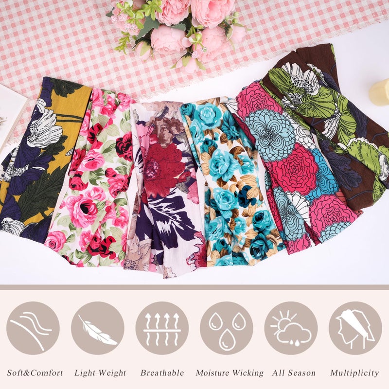 XTREND 6 Pcs Women's Headbands Twisted Cross Elastic Hairbands Yoga Workout Non-Slip Sweat Soft Headbands Solid Color Simple Versatile Hair Accessory Head bands - Image 2