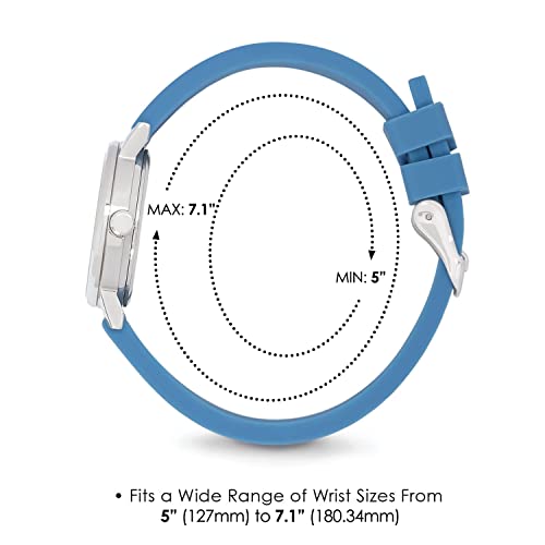 Speidel Scrub Petite Watch for Nurses, Medical Professionals, Mens and Womens Watch with Second Hand Nursing, Nurse Watches for Women Men, Waterproof 12 and 24 hr Time - Blue - Image 3