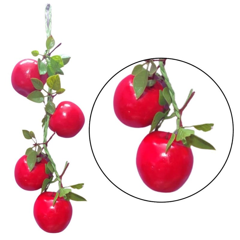 SINGAA سلاسل الفواكه الاصطناعية | سلسلة فواكه للمنزل، المكتب، الحديقة، محلات العصير، تعليق على الجدران، محلات الفواكه، الاستقبال، التصوير وديكورات الفعاليات - 60 سم (عبوة من 1) (تفاح) - Image 3