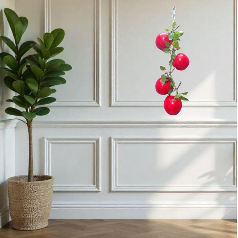 SINGAA سلاسل الفواكه الاصطناعية | سلسلة فواكه للمنزل، المكتب، الحديقة، محلات العصير، تعليق على الجدران، محلات الفواكه، الاستقبال، التصوير وديكورات الفعاليات - 60 سم (عبوة من 1) (تفاح) - Image 4