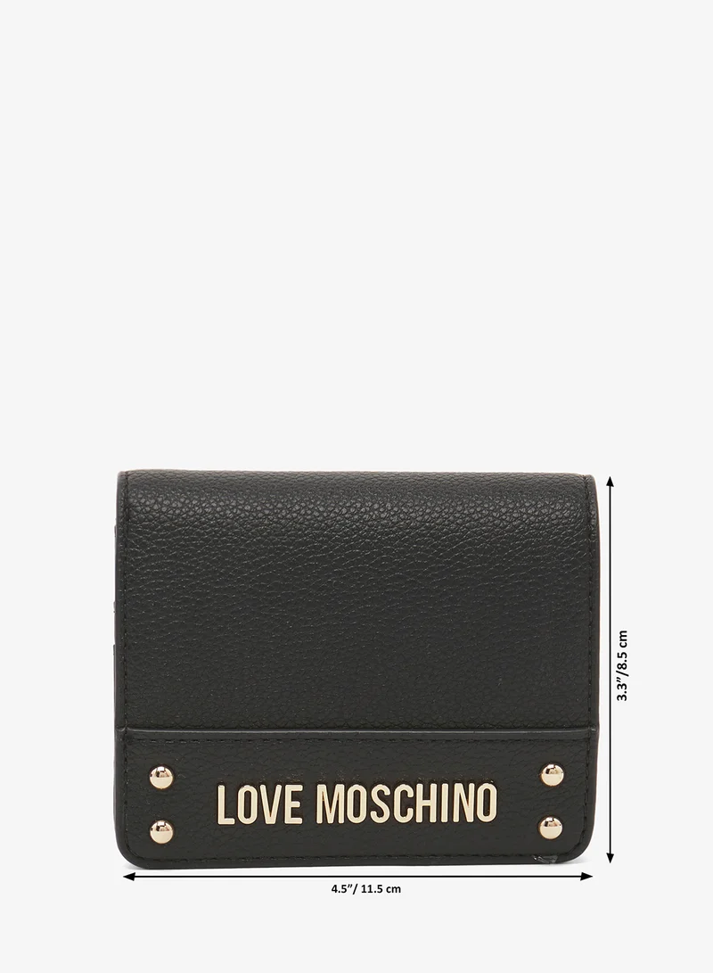 لوف موسكينو Logo bi fold wallet