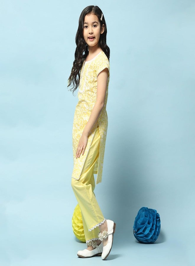 BIBA GIRL PRINTED NARROW KID(KW5169E_LMN YELLOW_11) - Image 2