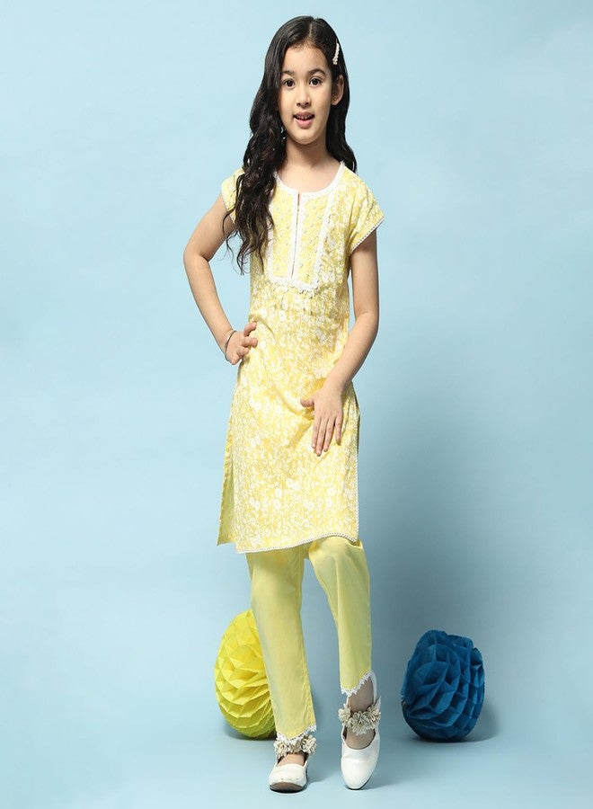 BIBA GIRL PRINTED NARROW KID(KW5169E_LMN YELLOW_11) - Image 5