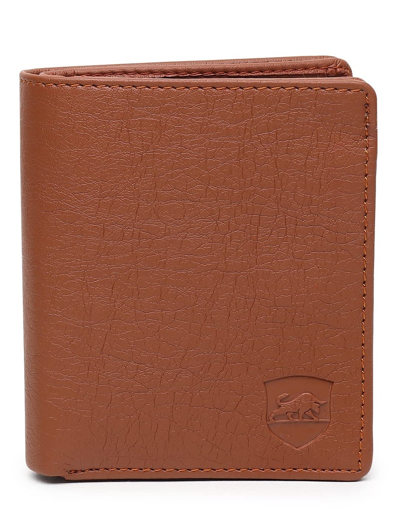 SAMTROH Men Casual Tan Mini Size Artificial Leather Wallet (3 Card Slots) - Image 1