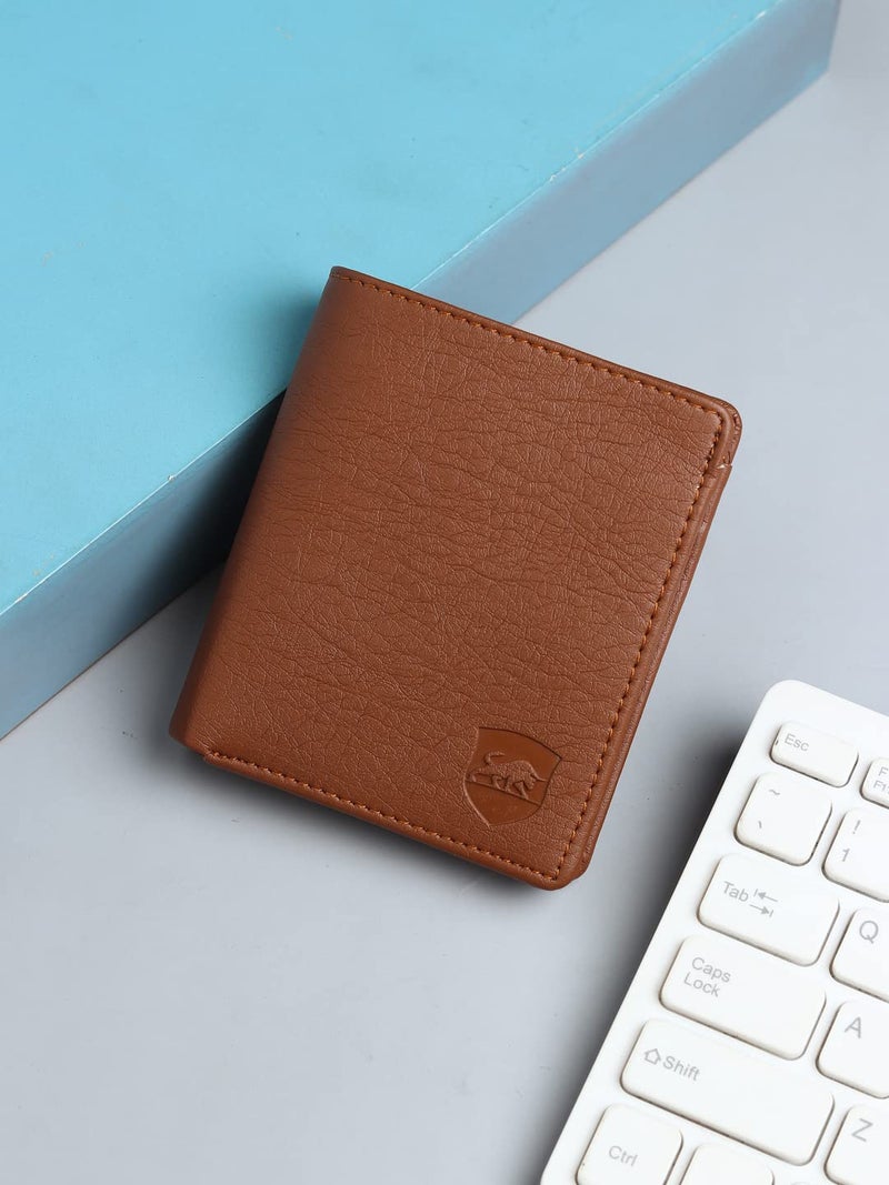 SAMTROH Men Casual Tan Mini Size Artificial Leather Wallet (3 Card Slots) - Image 2