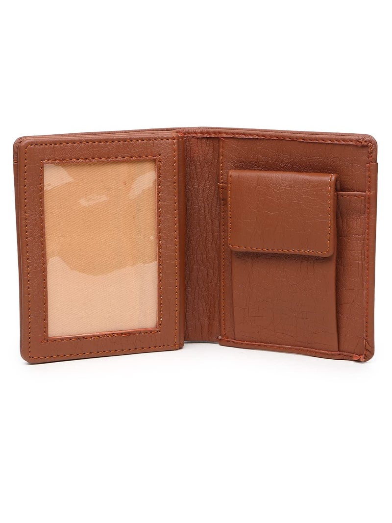 SAMTROH Men Casual Tan Mini Size Artificial Leather Wallet (3 Card Slots) - Image 3