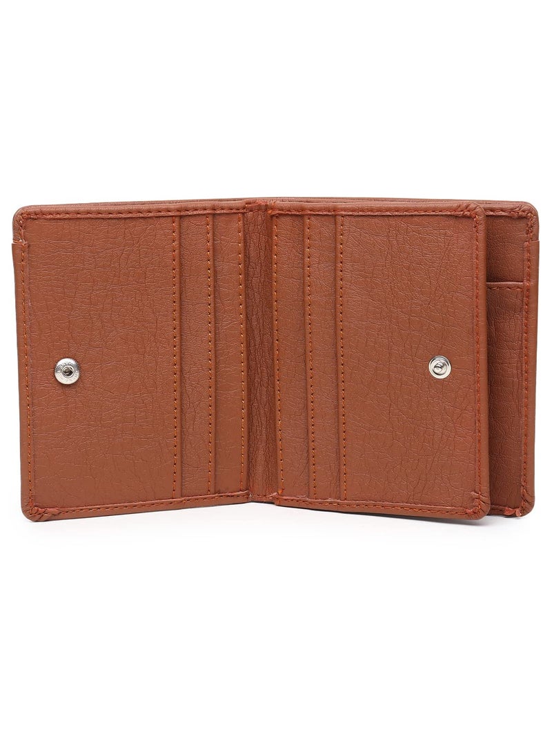 SAMTROH Men Casual Tan Mini Size Artificial Leather Wallet (3 Card Slots) - Image 4