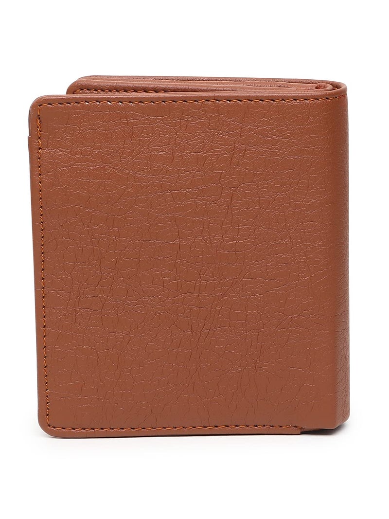 SAMTROH Men Casual Tan Mini Size Artificial Leather Wallet (3 Card Slots) - Image 5