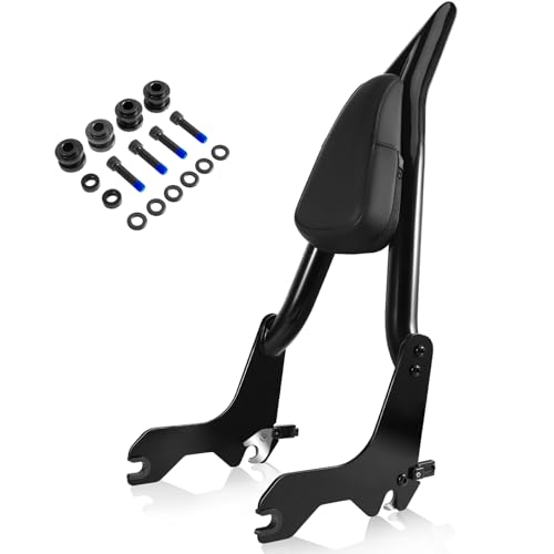 kekykm Backrest Sissy Bar compatible with Harley Davidson Softail Standard Deluxe Slim Heritage Classic FLHC Street Bob 107 114 FXBB FLDE FXST FLSL 25 Tall Passenger Backrest WDocking 2018Up - Image 1