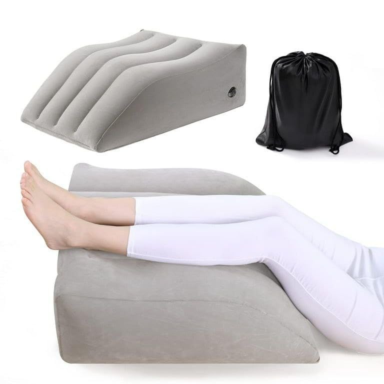 JJ Shopobox JJshopobox Leg Elevation Pillows Inflatable Leg Wedge Pillow Leg Wedge Pillow Reduces Swelling Foot Elevation Pillow for Leg Lift Rest  - Image 1