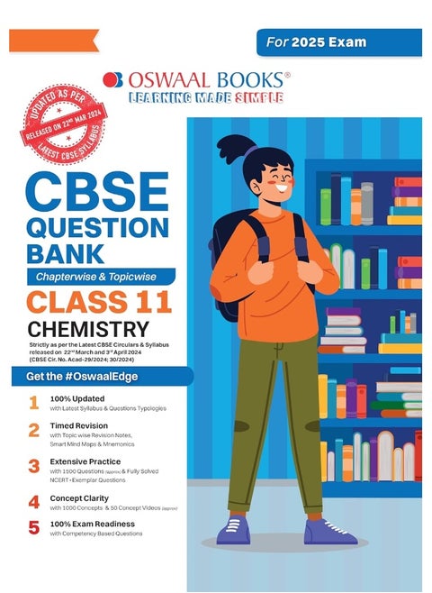 Oswaal CBSE Question Bank Class 11 Chemistry, Chapterwise and Topicwise Solved Papers For 2025 Exams