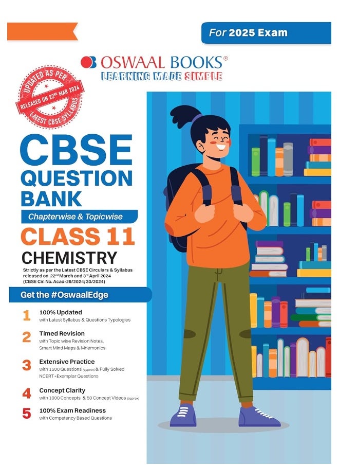 Oswaal CBSE Question Bank Class 11 Chemistry, Chapterwise and Topicwise Solved Papers For 2025 Exams  - Image 1