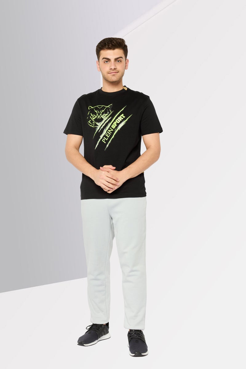 PHILIPP PLEIN Plein Sport Men Sportswear Fit Short Sleeve Outdoor T-Shirt, Black - Image 2