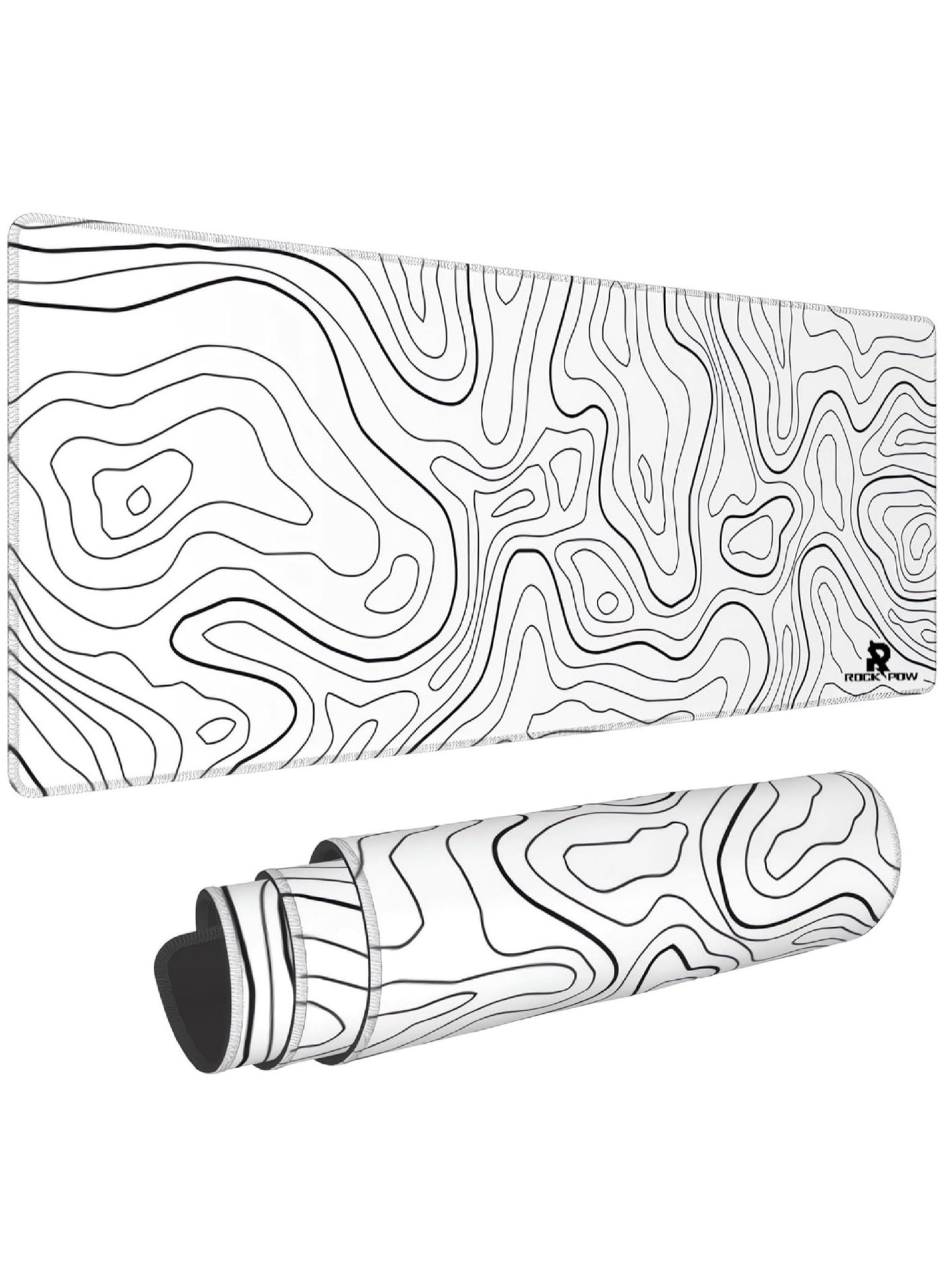 Rock Pow Gaming Laptop Mouse Pad 900*400mm Size Topographic Gaming Mouse Pad Big Desk Pads PC Keyboard Non-Slip 3mm Thick Rubber Table Mat Mouse Pads