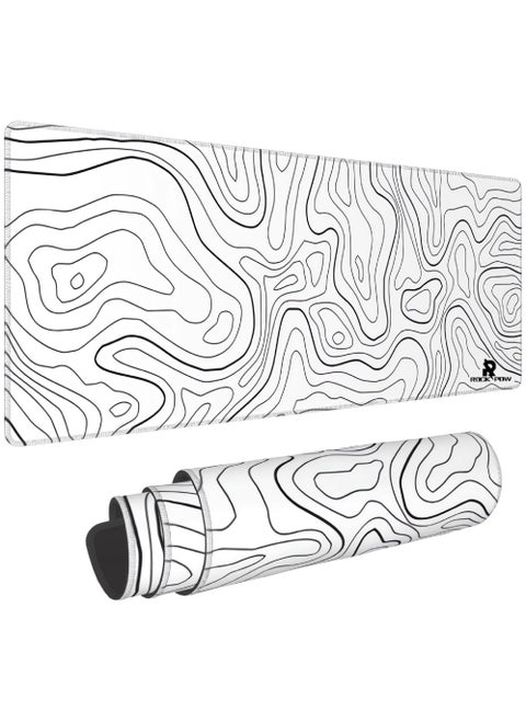 Gaming Laptop Mouse Pad 900*400mm Size Topographic Gaming Mouse Pad Big Desk Pads PC Keyboard Non-Slip  3mm Thick Rubber Table Mat Mouse Pads