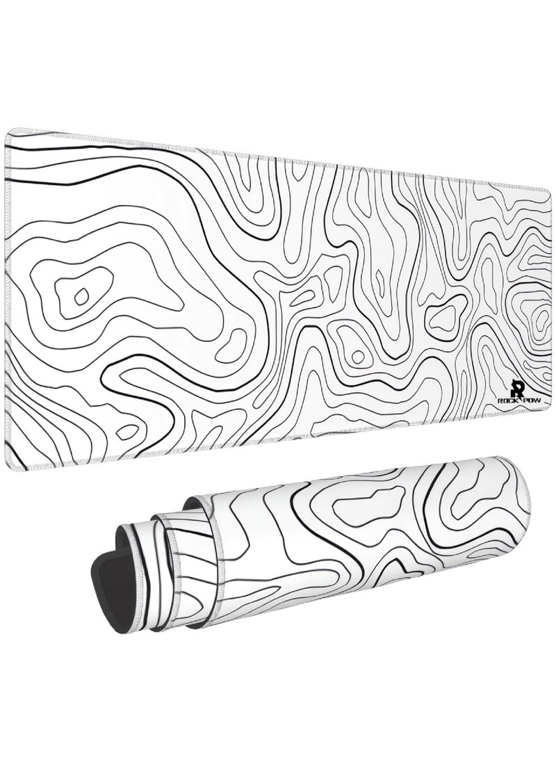 Gaming Laptop Mouse Pad 900*400mm Size Topographic Gaming Mouse Pad Big Desk Pads PC Keyboard Non-Slip  3mm Thick Rubber Table Mat Mouse Pads