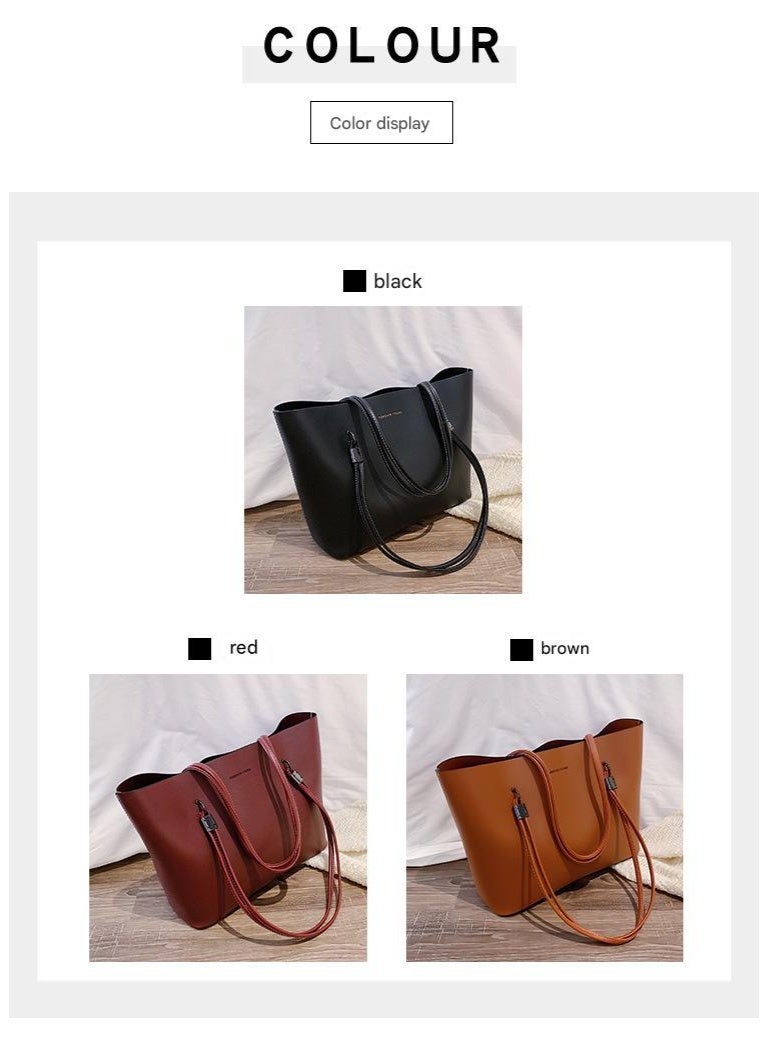 كيفية حقيبة كتف نسائية، حقيبة يد أنيقة جديدة ذات سعة كبيرة، حقيبة كتف محمولة كاجوال - Image 5