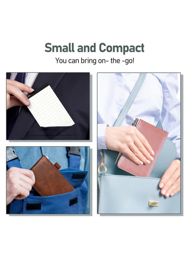 WEMATE 10 Pieces Small Notepad Holder Set Pocket Notebook - Included Mini Pocket Notepad Holder Set with 8 Memo Book Refills and Metal Pen for Meetings, Daily Records, and Notes 3 x 5 Inch (Rose Gold) - Image 5