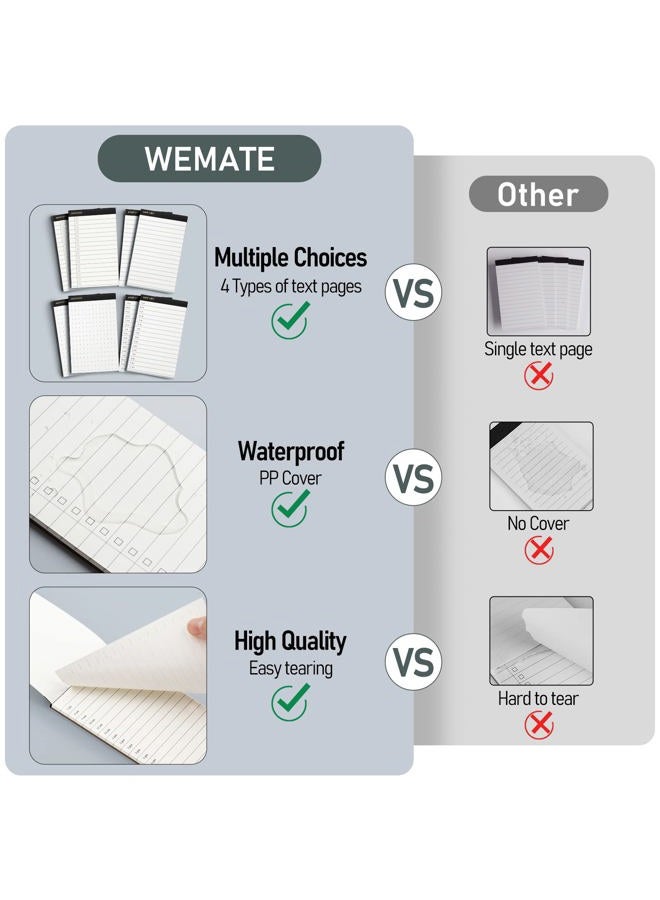 WEMATE 10 Pieces Small Notepad Holder Set Pocket Notebook - Included Mini Pocket Notepad Holder Set with 8 Memo Book Refills and Metal Pen for Meetings, Daily Records, and Notes 3 x 5 Inch (Rose Gold) - Image 4