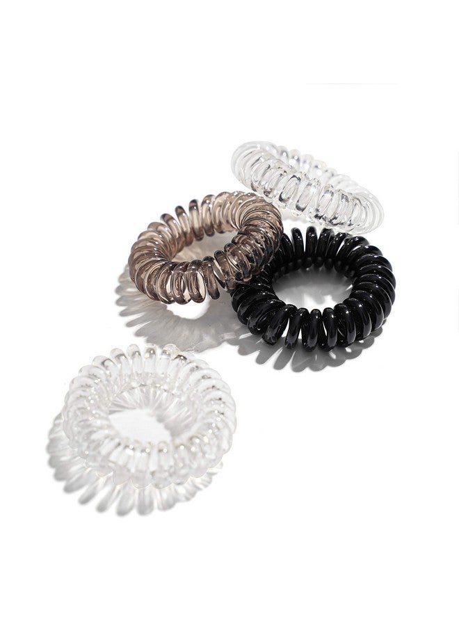Unp Coil Hair Ties, Giseka Spiral Hair Ties for Thick Hair Ponytail, Elastic Phone Cord Hairties No Crease for Women Girls Kids Adult - 9 Pcs - Image 2