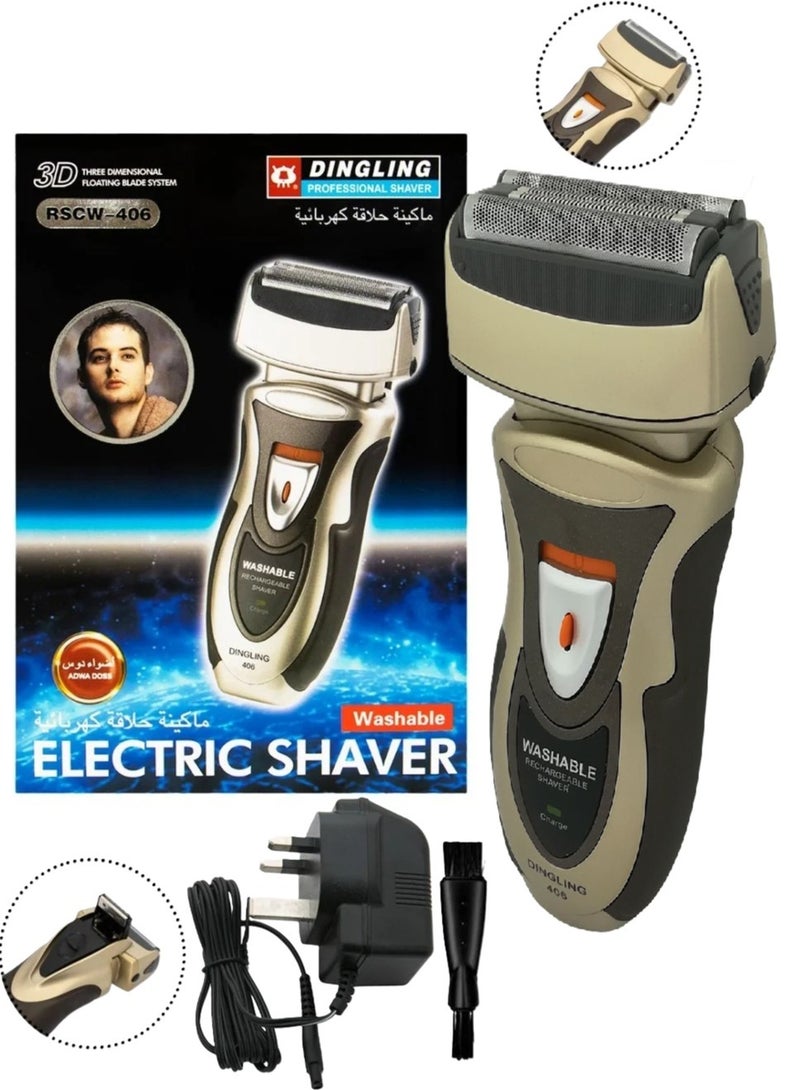 دينجلينج RSCW-406 ماكينة حلاقة احترافية كهربائية بجودة عالية مقاومة للماء للتنعيم والتشذيب للاستخدام الجاف والرطب - Image 1