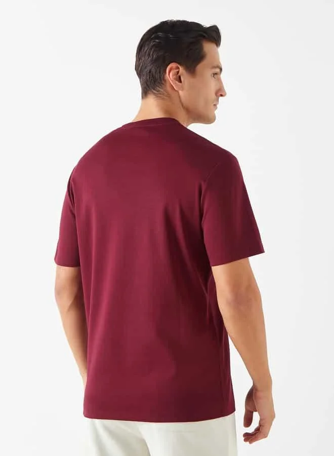 Emperor Emperor Logo Detail Crew Neck T-shirt with Short Sleeves