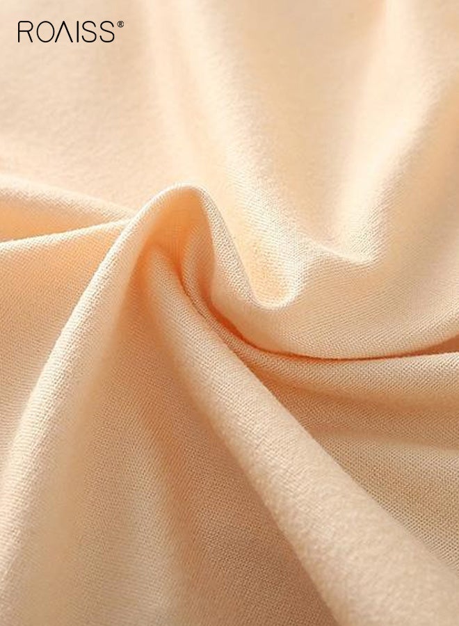 رويس مجموعة من 4 قطع ملابس داخلية نسائية متعددة الألوان بخصر مرتفع وتصميم من الدانتيل للتحكم في البطن، سراويل داخلية ناعمة لتغطية كاملة، سراويل داخلية ناعمة مرنة وجيدة التهوية للنساء - Image 4