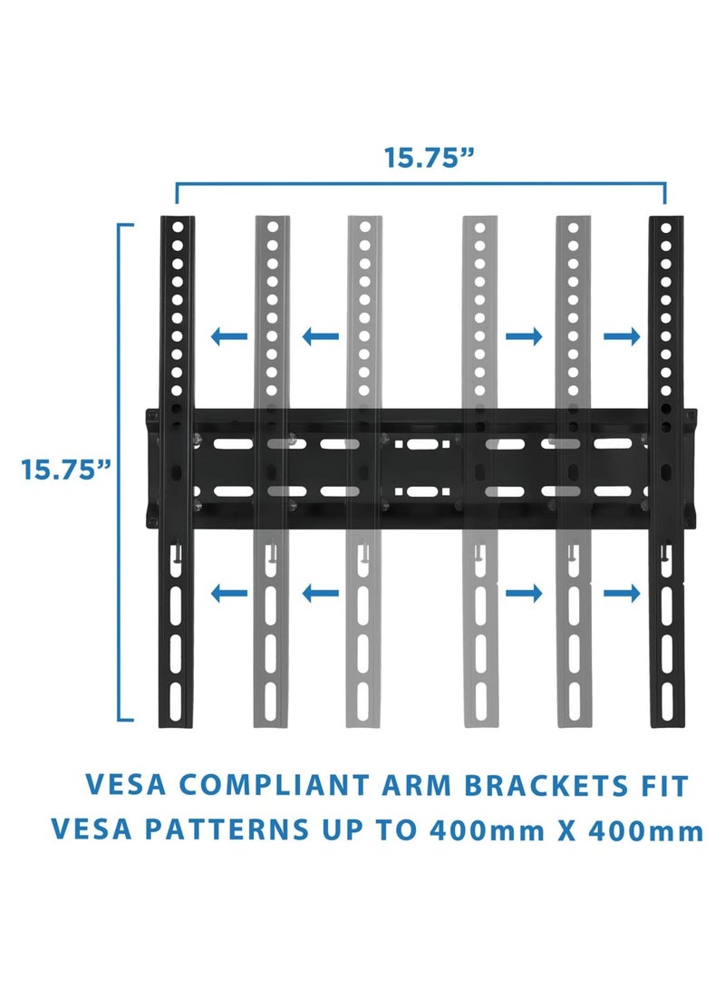 Tilting Flatscreen Wall Mount TV for 30, 32, 37, 39, 40, 42, 43, 47, 49, 50, 55 inch LED, LCD, and Plasma televisions - 77 lbs Capacity, 2" Low Profile Design - Image 5