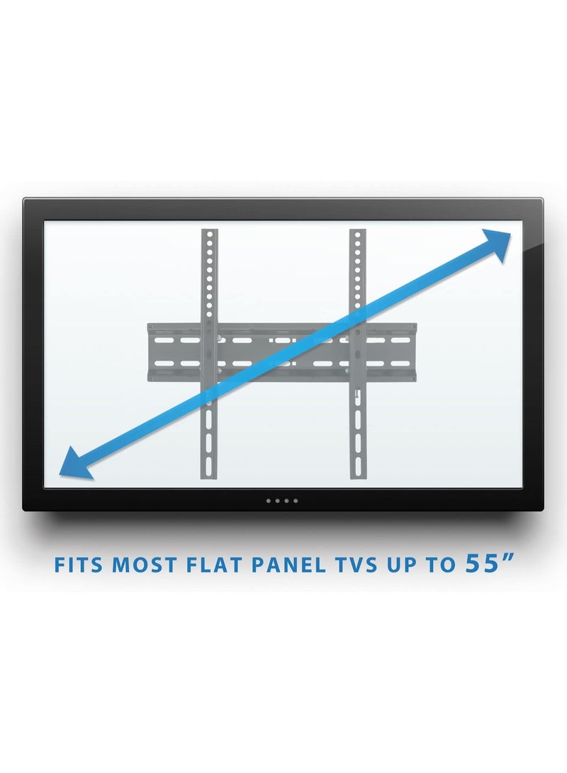 Tilting Flatscreen Wall Mount TV for 30, 32, 37, 39, 40, 42, 43, 47, 49, 50, 55 inch LED, LCD, and Plasma televisions - 77 lbs Capacity, 2" Low Profile Design - Image 2