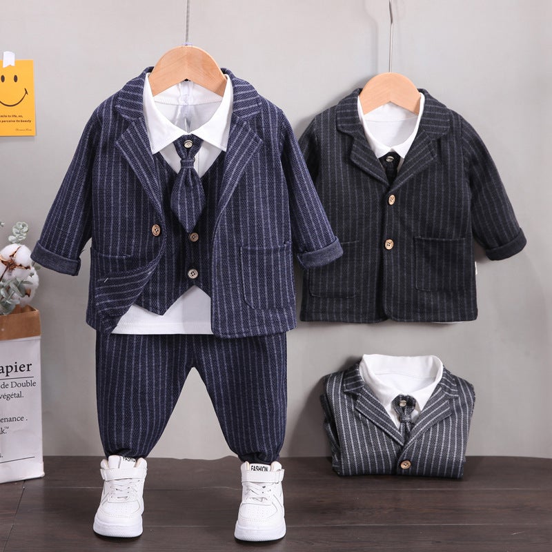 Boys Handsome Suit Vest Four-Piece Baby Handsome Suit Children'S Suit - Image 2