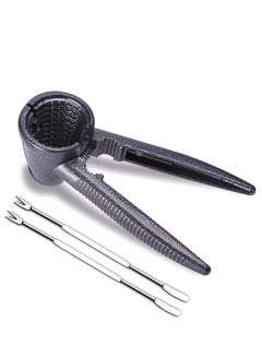 Pecan Nut Cracker and 2 Picks Walnut Plier Opener Tool with Non-slip Handle