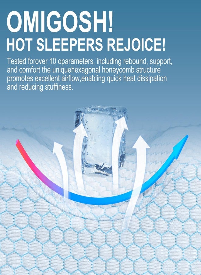 UJPFEO Knee Pillow for Side Sleepers,Cooling Leg Pillow for Sciatica, Knees,Back,Joints Between Legs,HIPS Pain Relief When Side Sleeping,Spine Aligning Support for Surgery Recovery, Pregnancy - Image 2