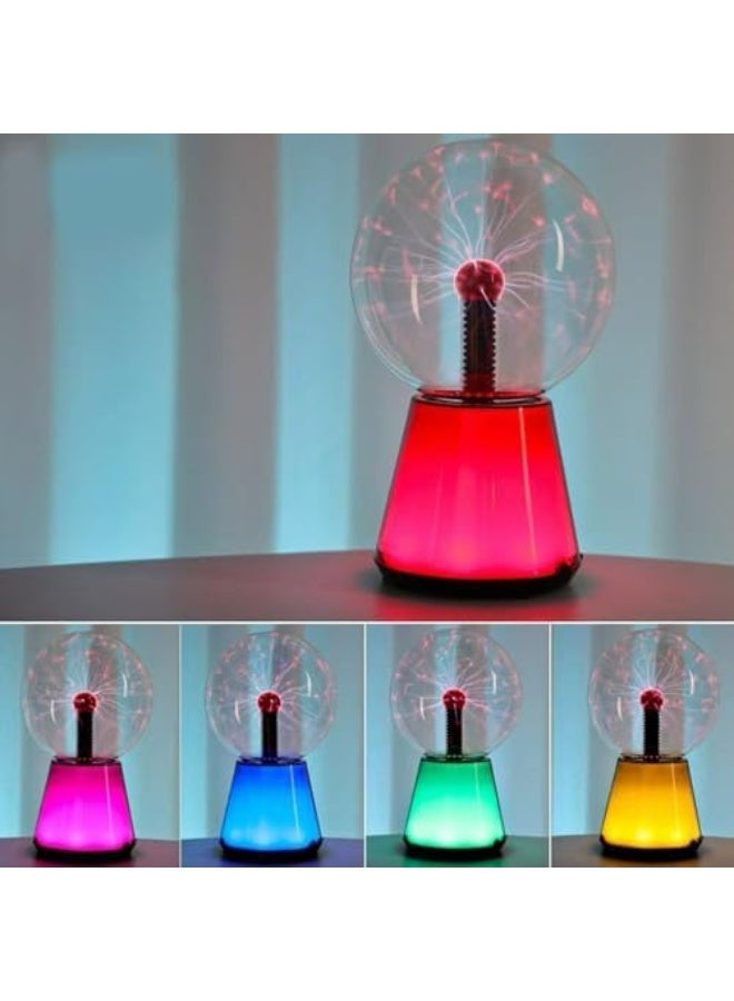 كرة بلازما، مصباح لمسة سبع ألوان، إضاءة محيطة، كرات كهربائية ساكنة لعيد الميلاد منزلي، توصيل USB، إضاءة ناعمة للمكتب والمدرسة والشقة، الأبعاد: 2.99×2.99×5.51 إنش - Image 5