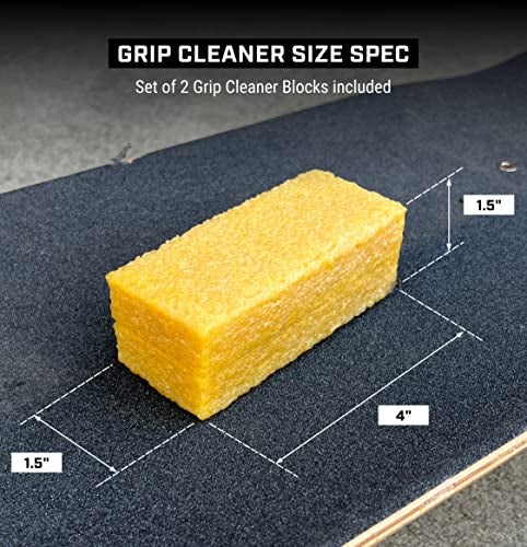 Fireball Grip Tape Cleaner for Skateboards - 2 x Skateboard Grip Gum Griptape Abrasive Cleaning Sticks - Rubber Grip Cleaner Skateboard Accessories for Boys & Girls - Image 4
