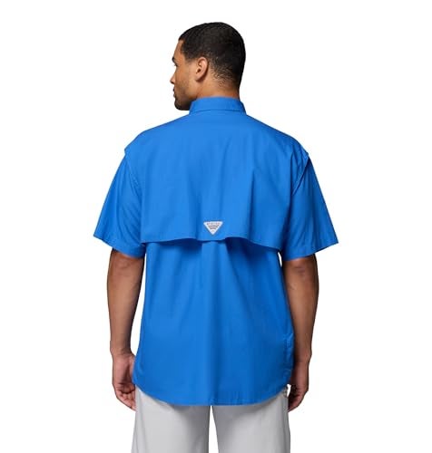 Columbia Mens PFG Bonehead Short Sleeve Fishing Shirt Vivid Blue Medium - Image 3