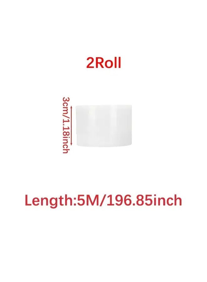 2 لفة 1 18 بوصة × 196 85 بوصة شريط سد شفاف ذاتي اللصق للمطبخ والحمام - Image 1