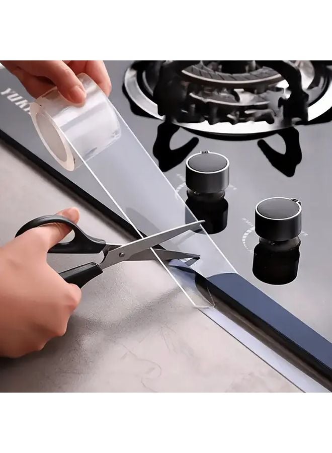 2 لفة 1 18 بوصة × 196 85 بوصة شريط سد شفاف ذاتي اللصق للمطبخ والحمام - Image 5