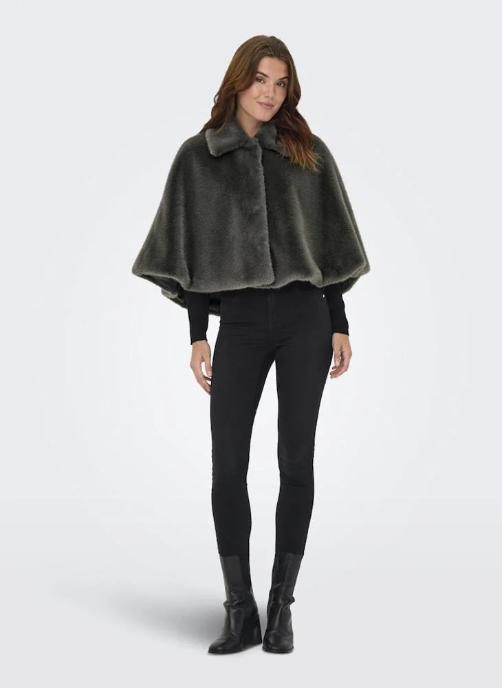 ONLY Faux Fur Cape Jacket