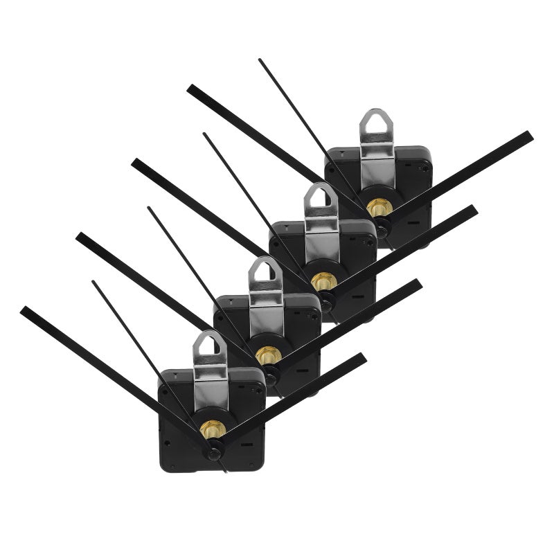 4 Sets Silent Quartz Shaft Clock Movement Kit: 22mm Shaft With Unique Hands - Diy Wall Clocks Mechanism Repair Parts - Image 1