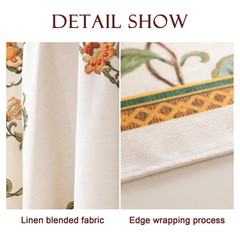 patdrea Designer Vintage Linen Floral Rectangle Tablecloth,French Tablecloths,Wrinkle Free Table Cloth,Decorative Table Cover Cloth for Kitchen,Dining,Tea Party,Home,Christmas,55"*71" - Image 5