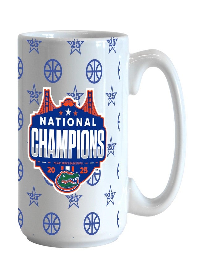 Logo Brands 2025 Men's March Madness NCAA Basketball National Champions Florida Gators Bracket 15 oz Sublimated Coffee Mug - Officially Licensed Champions Mug, Microwave & Dishwasher Safe