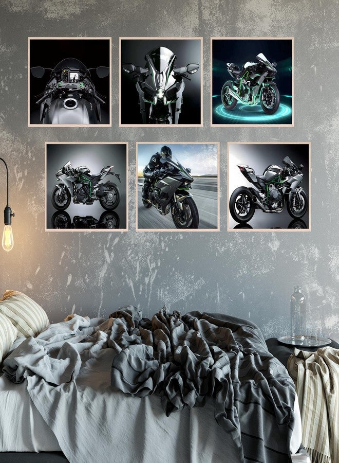 BigWig Prints Kawasaki Ninja H2R Poster - Motorcycle Decor, Motorcycle Wall Art, Ninja H2 Poster, Kawasaki Art, Supersport Bike Wall Decor - Unframed Set of 6 (8x10) - Image 5